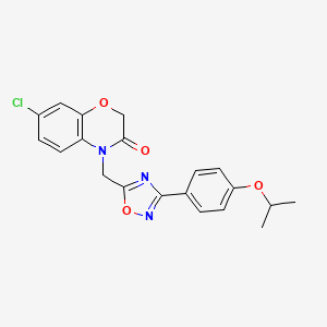 7-chloro-4-{[3-(4-isopropoxyphenyl)-1,2,4-oxadiazol-5-yl]methyl}-2H-1,4-benzoxazin-3(4H)-one