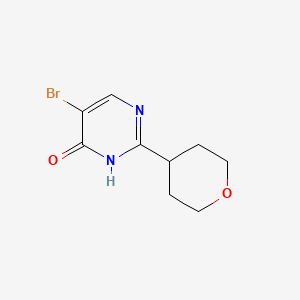 molecular formula C9H11BrN2O2 B2725991 5-Bromo-2-(oxan-4-yl)pyrimidin-4-ol CAS No. 1499853-65-4