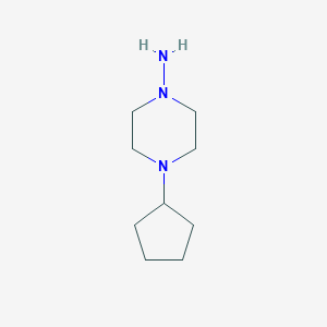 4-Cyclopentylpiperazin-1-amine