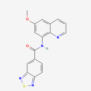 molecular formula C17H12N4O2S B2726004 N-(6-methoxyquinolin-8-yl)-2,1,3-benzothiadiazole-5-carboxamide CAS No. 1206992-64-4