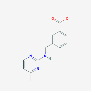 molecular formula C14H15N3O2 B2726005 Methyl 3-{[(4-methylpyrimidin-2-yl)amino]methyl}benzoate CAS No. 1797252-99-3