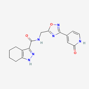 N-((3-(2-oxo-1,2-dihydropyridin-4-yl)-1,2,4-oxadiazol-5-yl)methyl)-4,5,6,7-tetrahydro-1H-indazole-3-carboxamide
