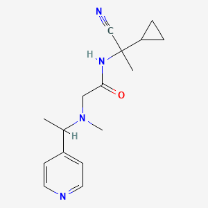 N-(1-Cyano-1-cyclopropylethyl)-2-[methyl(1-pyridin-4-ylethyl)amino]acetamide