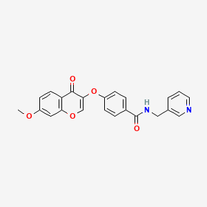 4-((7-methoxy-4-oxo-4H-chromen-3-yl)oxy)-N-(pyridin-3-ylmethyl)benzamide