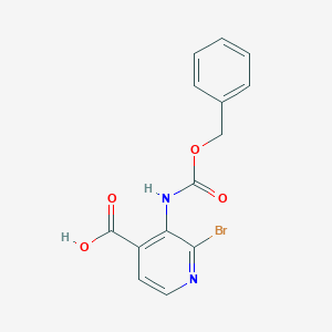 2-Bromo-3-(phenylmethoxycarbonylamino)pyridine-4-carboxylic acid