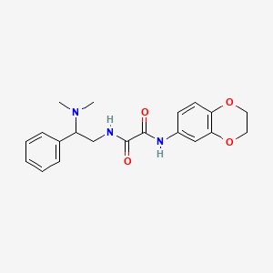 molecular formula C20H23N3O4 B2726039 N-(2,3-dihydro-1,4-benzodioxin-6-yl)-N'-[2-(dimethylamino)-2-phenylethyl]ethanediamide CAS No. 941870-57-1