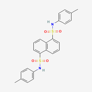 molecular formula C24H22N2O4S2 B2726071 N1,N5-BIS(4-METHYLPHENYL)NAPHTHALENE-1,5-DISULFONAMIDE CAS No. 325806-48-2