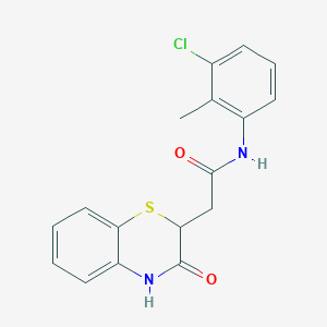 molecular formula C17H15ClN2O2S B2726078 N-(3-Chloro-2-methylphenyl)-2-(3-oxo-3,4-dihydro-2H-1,4-benzothiazin-2-yl)acetamide CAS No. 683807-34-3