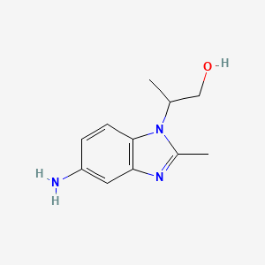 2-(5-amino-2-methyl-1H-1,3-benzodiazol-1-yl)propan-1-ol