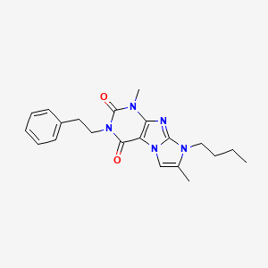 8-butyl-1,7-dimethyl-3-phenethyl-1H-imidazo[2,1-f]purine-2,4(3H,8H)-dione