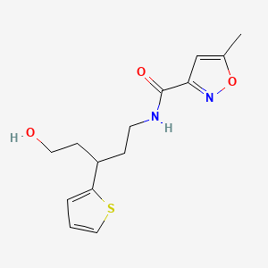 N-(5-hydroxy-3-(thiophen-2-yl)pentyl)-5-methylisoxazole-3-carboxamide