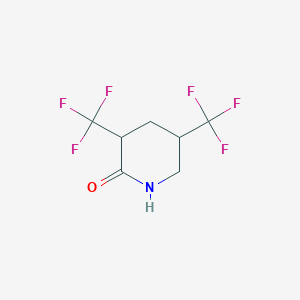 molecular formula C7H7F6NO B2726194 3,5-Bis(trifluoromethyl)piperidin-2-one CAS No. 2260936-18-1