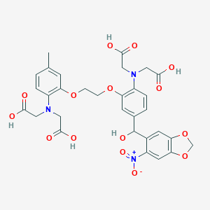 2-[2-[2-[2-[bis(carboxymethyl)amino]-5-[hydroxy-(6-nitro-1,3-benzodioxol-5-yl)methyl]phenoxy]ethoxy]-N-(carboxymethyl)-4-methylanilino]acetic acid