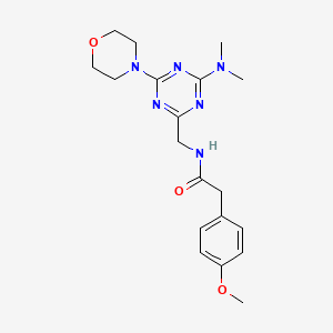 N-((4-(dimethylamino)-6-morpholino-1,3,5-triazin-2-yl)methyl)-2-(4-methoxyphenyl)acetamide