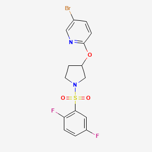 5-Bromo-2-((1-((2,5-difluorophenyl)sulfonyl)pyrrolidin-3-yl)oxy)pyridine