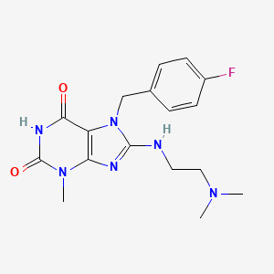 8-((2-(dimethylamino)ethyl)amino)-7-(4-fluorobenzyl)-3-methyl-1H-purine-2,6(3H,7H)-dione