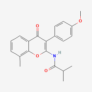 N-[3-(4-methoxyphenyl)-8-methyl-4-oxo-4H-chromen-2-yl]-2-methylpropanamide