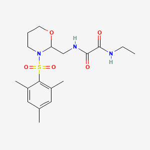 N1-ethyl-N2-((3-(mesitylsulfonyl)-1,3-oxazinan-2-yl)methyl)oxalamide