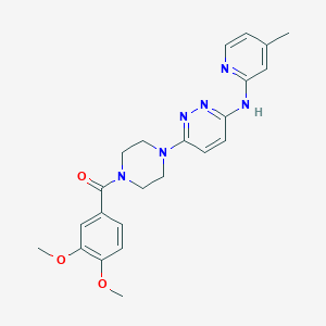 (3,4-Dimethoxyphenyl)(4-(6-((4-methylpyridin-2-yl)amino)pyridazin-3-yl)piperazin-1-yl)methanone