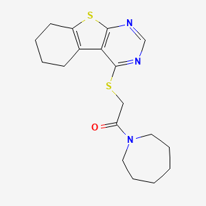 1-(Azepan-1-yl)-2-(5,6,7,8-tetrahydro-[1]benzothiolo[2,3-d]pyrimidin-4-ylsulfanyl)ethanone
