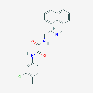 molecular formula C23H24ClN3O2 B2726224 N'-(3-chloro-4-methylphenyl)-N-[2-(dimethylamino)-2-(naphthalen-1-yl)ethyl]ethanediamide CAS No. 941871-92-7