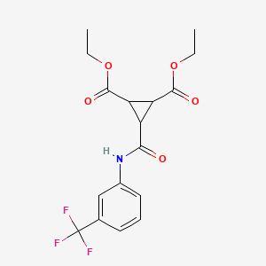 Diethyl 3-{[3-(trifluoromethyl)anilino]carbonyl}-1,2-cyclopropanedicarboxylate