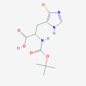 3-(4-Bromo-1H-imidazol-5-yl)-2-[(2-methylpropan-2-yl)oxycarbonylamino]propanoic acid