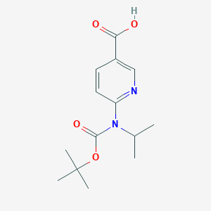 6-[(2-Methylpropan-2-yl)oxycarbonyl-propan-2-ylamino]pyridine-3-carboxylic acid