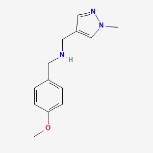 molecular formula C13H17N3O B2726234 N-(4-Methoxybenzyl)-1-(1-methyl-1H-pyrazol-4-yl)methanamine CAS No. 1006476-23-8