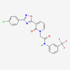 2-[3-[3-(4-chlorophenyl)-1,2,4-oxadiazol-5-yl]-2-oxopyridin-1(2H)-yl]-N-[3-(trifluoromethyl)phenyl]acetamide