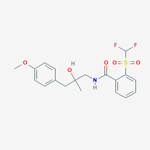 2-((difluoromethyl)sulfonyl)-N-(2-hydroxy-3-(4-methoxyphenyl)-2-methylpropyl)benzamide
