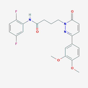 molecular formula C22H21F2N3O4 B2726265 N-(2,5-difluorophenyl)-4-(3-(3,4-dimethoxyphenyl)-6-oxopyridazin-1(6H)-yl)butanamide CAS No. 953237-53-1