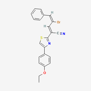 (2E,4E)-4-bromo-2-(4-(4-ethoxyphenyl)thiazol-2-yl)-5-phenylpenta-2,4-dienenitrile