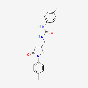 1-((5-Oxo-1-(p-tolyl)pyrrolidin-3-yl)methyl)-3-(p-tolyl)urea