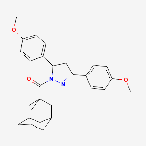 1-(adamantane-1-carbonyl)-3,5-bis(4-methoxyphenyl)-4,5-dihydro-1H-pyrazole
