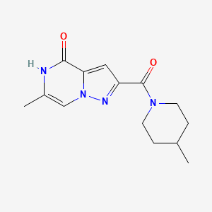 6-methyl-2-[(4-methylpiperidin-1-yl)carbonyl]pyrazolo[1,5-a]pyrazin-4(5H)-one