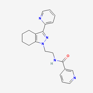 N-(2-(3-(pyridin-2-yl)-4,5,6,7-tetrahydro-1H-indazol-1-yl)ethyl)nicotinamide