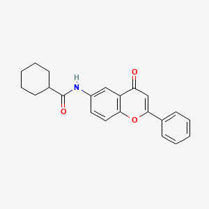 molecular formula C22H21NO3 B2726298 N-(4-oxo-2-phenyl-4H-chromen-6-yl)cyclohexanecarboxamide CAS No. 923244-28-4