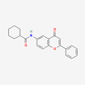 N-(4-oxo-2-phenyl-4H-chromen-6-yl)cyclohexanecarboxamide