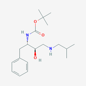 molecular formula C19H32N2O3 B027263 tert-Butyl ((2S,3R)-3-hydroxy-4-(isobutylamino)-1-phenylbutan-2-yl)carbamate CAS No. 160232-08-6