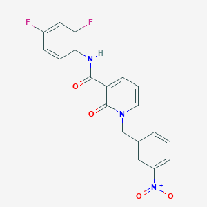molecular formula C19H13F2N3O4 B2726302 N-(2,4-difluorophenyl)-1-(3-nitrobenzyl)-2-oxo-1,2-dihydropyridine-3-carboxamide CAS No. 899970-03-7