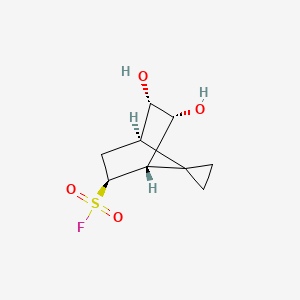 (1S,2S,4R,5S,6R)-5,6-Dihydroxyspiro[bicyclo[2.2.1]heptane-7,1'-cyclopropane]-2-sulfonyl fluoride