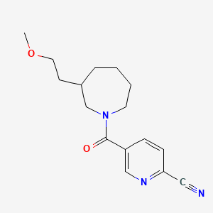 5-[3-(2-Methoxyethyl)azepane-1-carbonyl]pyridine-2-carbonitrile