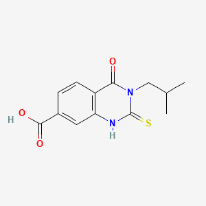 3-Isobutyl-2-mercapto-4-oxo-3,4-dihydroquinazoline-7-carboxylic acid