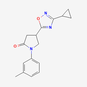 4-(3-Cyclopropyl-1,2,4-oxadiazol-5-yl)-1-(3-methylphenyl)pyrrolidin-2-one