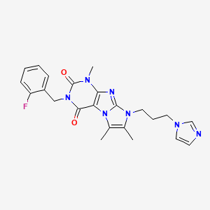 8-(3-(1H-imidazol-1-yl)propyl)-3-(2-fluorobenzyl)-1,6,7-trimethyl-1H-imidazo[2,1-f]purine-2,4(3H,8H)-dione