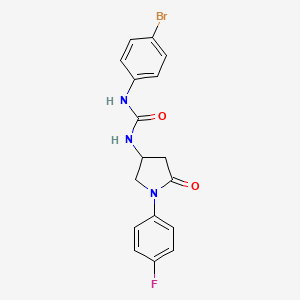 1-(4-Bromophenyl)-3-[1-(4-fluorophenyl)-5-oxopyrrolidin-3-yl]urea