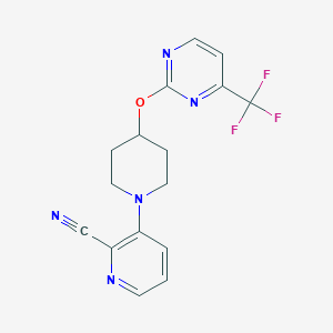 3-[4-[4-(Trifluoromethyl)pyrimidin-2-yl]oxypiperidin-1-yl]pyridine-2-carbonitrile