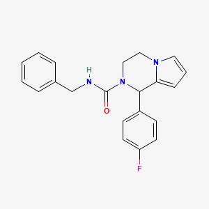 molecular formula C21H20FN3O B2726378 N-benzyl-1-(4-fluorophenyl)-1H,2H,3H,4H-pyrrolo[1,2-a]pyrazine-2-carboxamide CAS No. 900012-57-9
