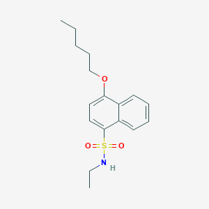 molecular formula C17H23NO3S B272642 Ethyl[(4-pentyloxynaphthyl)sulfonyl]amine 